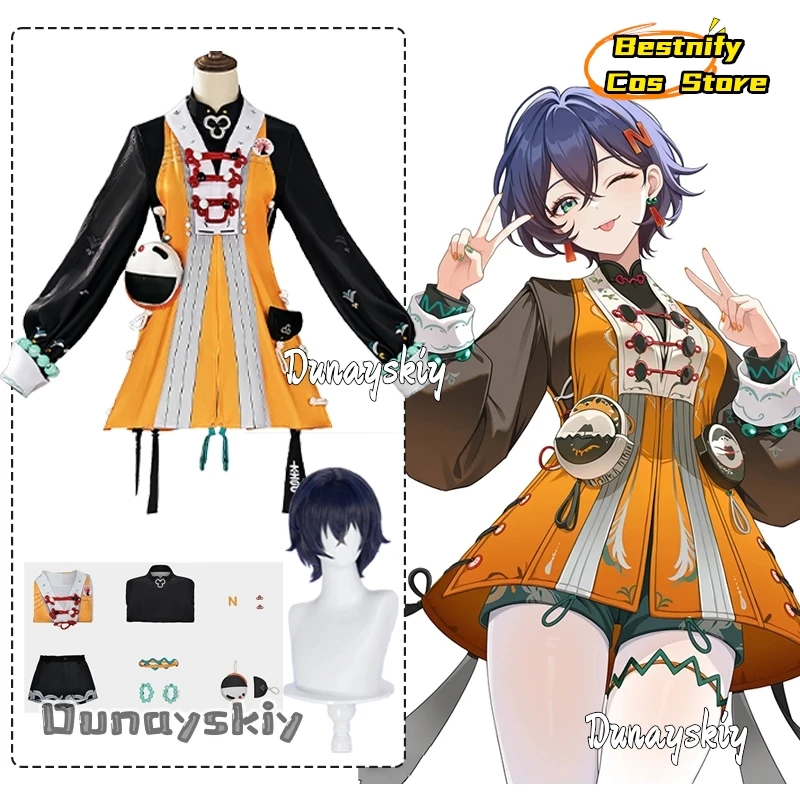 

Zenless Zone Zero Belle Cosplay Costume Hanfu Short Skirt Chinese Style Uniform Belle Wig Shoe Full Set Disguise for Adult Women