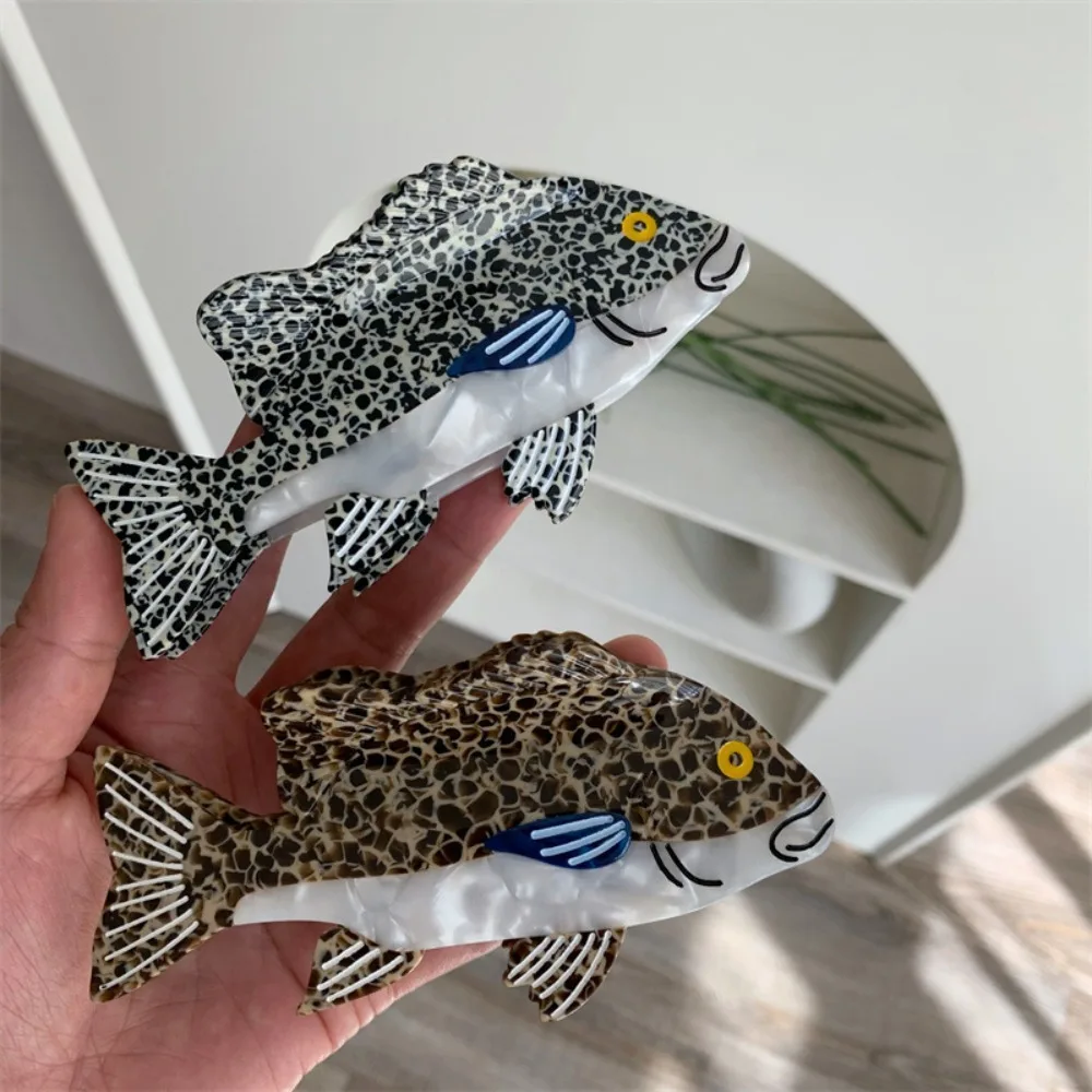 

Fashion Sweet Acetate Fish Hair Claw Noctilucent Egg Sperm Whale Shark Clip Acrylic Acetic Acid Animal Hair Clip Girls