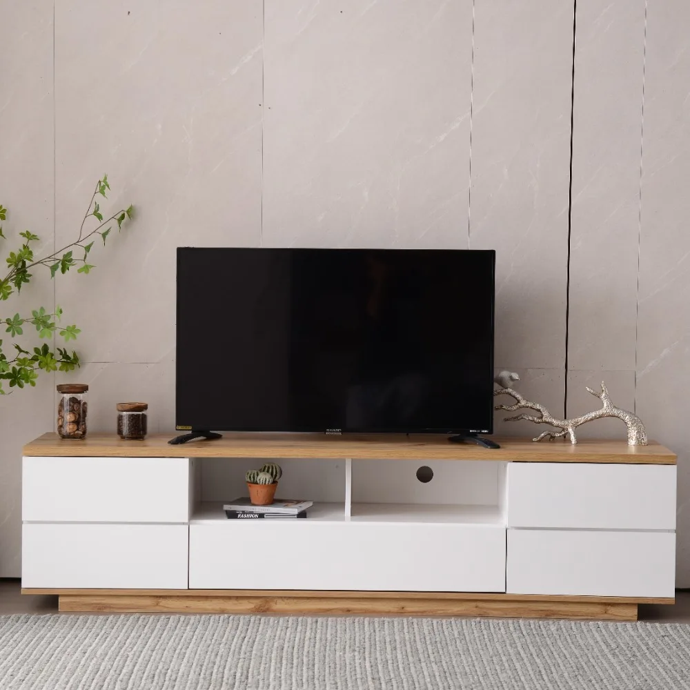 

80inch, Media Console with Multi-Functional Storage, with Door Rebound Device, for living room, TV Stands