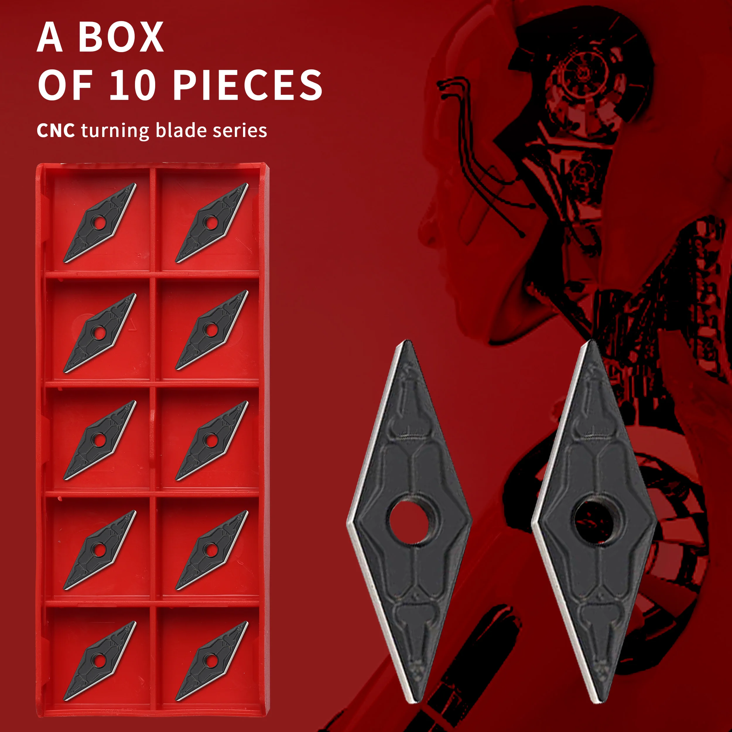 10 Chiếc VNMG160404 VNMG160408 TM VNMG160412-TM NK3100 Độ Cứng Cao Carbide Dạng Tiện Bằng Máy CNC Công Cụ Chống Trầy Cho Thép Một Phần