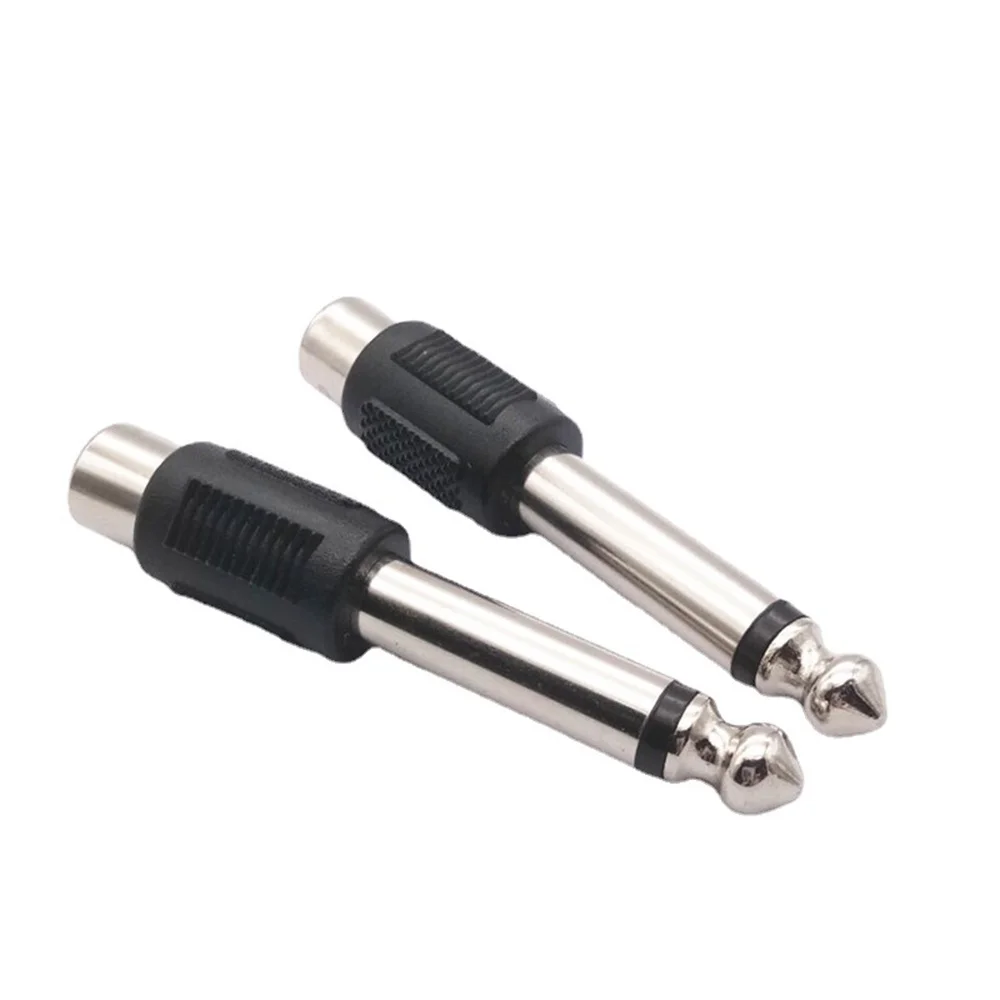 Musical Sound 2/12/100/200 Pieces 6.35mm 1/4inch Male Mono Plug to RCA Female Audio Adapter Connector Guitar Adapter Convertor