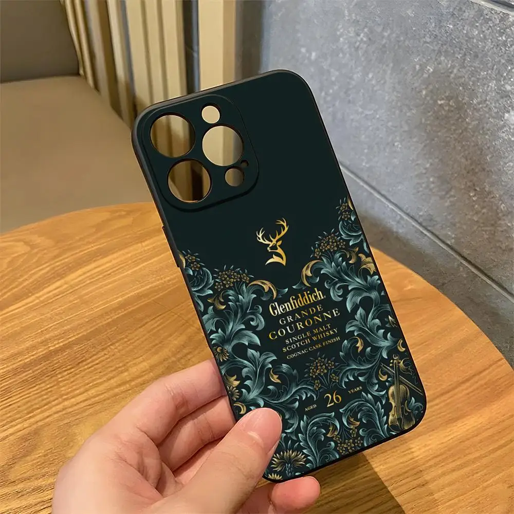 Funda de teléfono de lujo Whisky G_Glenfiddich para 16 Pro Max Iphone 14 15 Plus 12 13 Pro 11 Xr Xs SE funda trasera de silicona