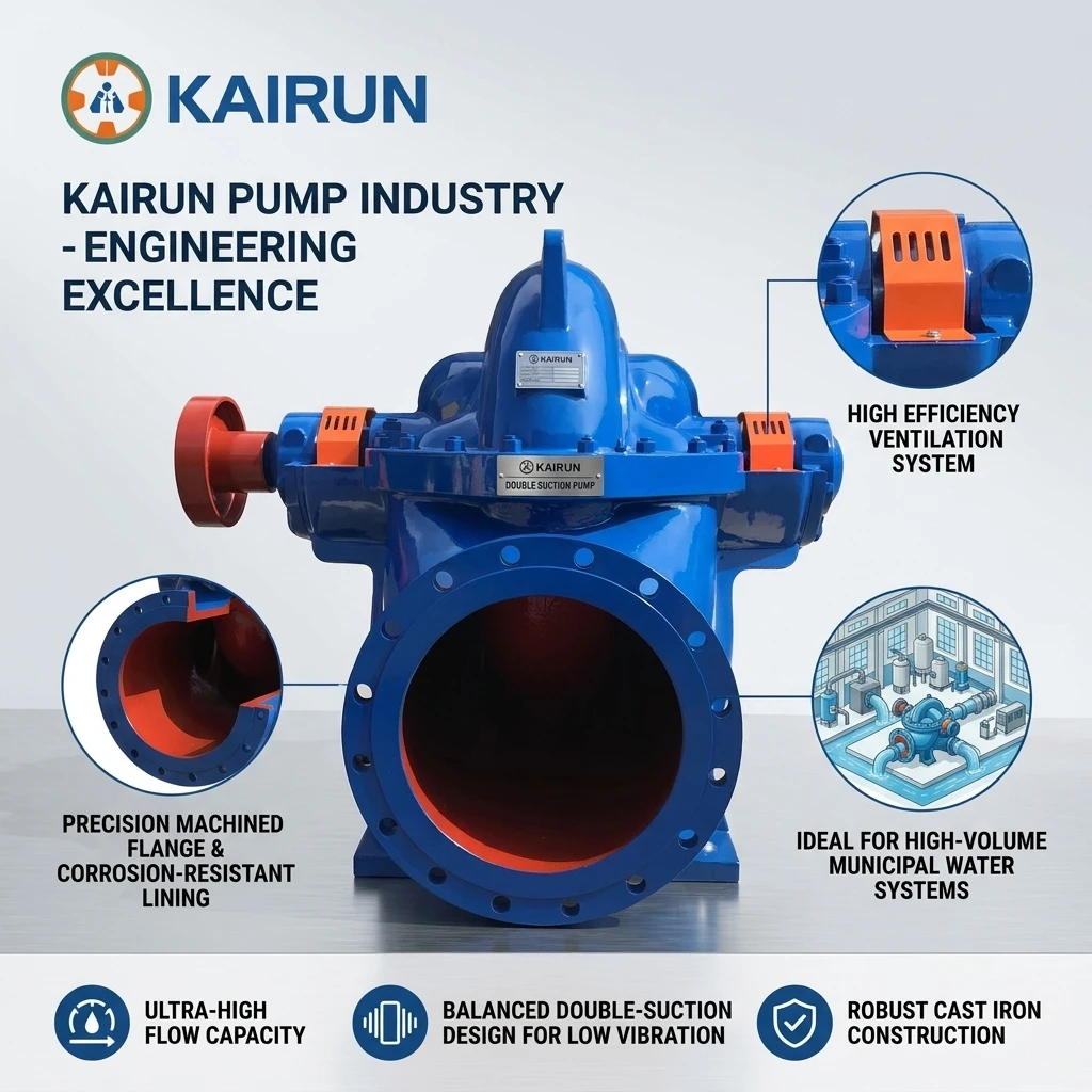 High Performance Horizontal Double Suction Split Pump Centrifugal Water Pump for Water Conservancy