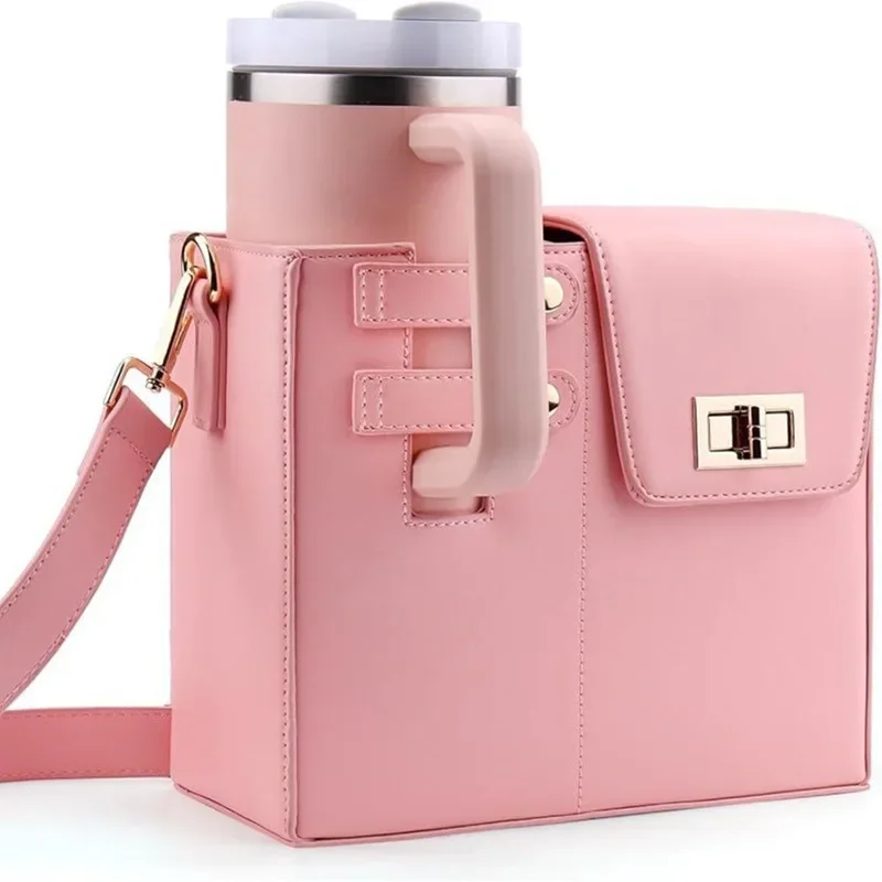 

New Portable Outdoor Single Shoulder Bag Large Capacity Simple Square Crossbody Bag Design Sensibility Bottle Water Cup Bag