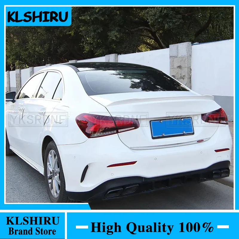 Glossy Black Rear Trunk Spoiler Tail Wing Lip For Mercedes Benz W177 AMG Line Sedan A180 A200 A220 A160 A250 A35 2019 2020 2021+