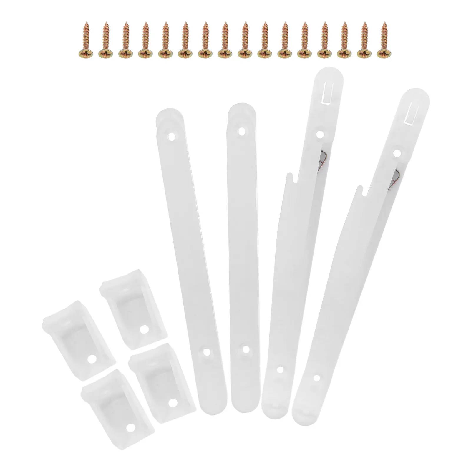 

2Sets Baby Crib Rail Bracket Plastic Hardware Accessories Adjustable Lifting Rail Connector Screw DIY Crib Fence Lifters