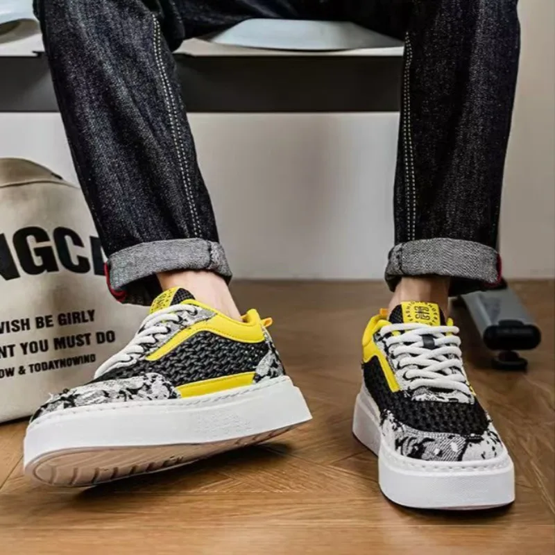 2026 Summer Fashion Breathable Board Shoes Anti Slip Sports Shoes for Man Light Platform Sneakers Men's Casual Walking Shoes