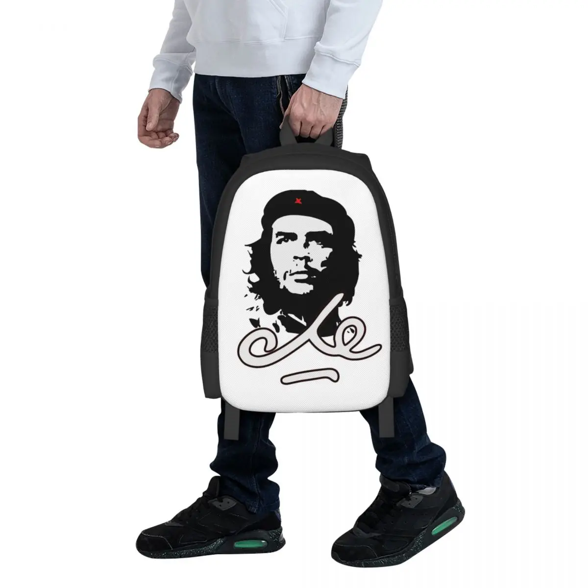 

Retro Che Guevara Student Backpack School Bag Hiking Travel Daypack for Men Women Fashion Bookbag Shoulder Bags