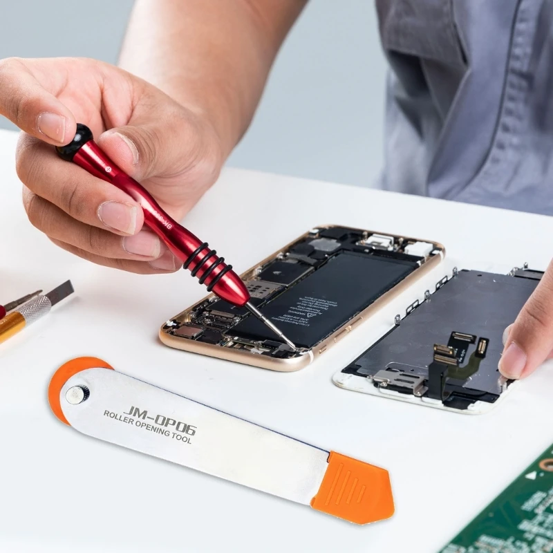 JM-OP06 Alat Pry Pembuka Rol Spudger Logam Alat Perbaikan Bongkar Dropshipping