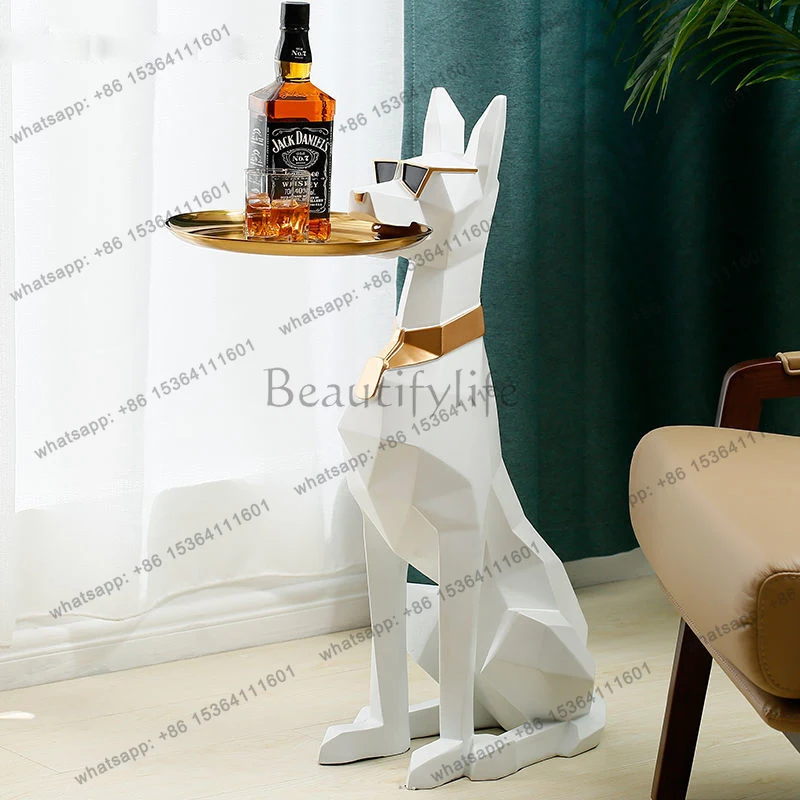 Nordic Decoration Home Figurine DogPallets StatuesCreative Living Room Sculpture Large Landing Dog Statue NordicStyle Decoration