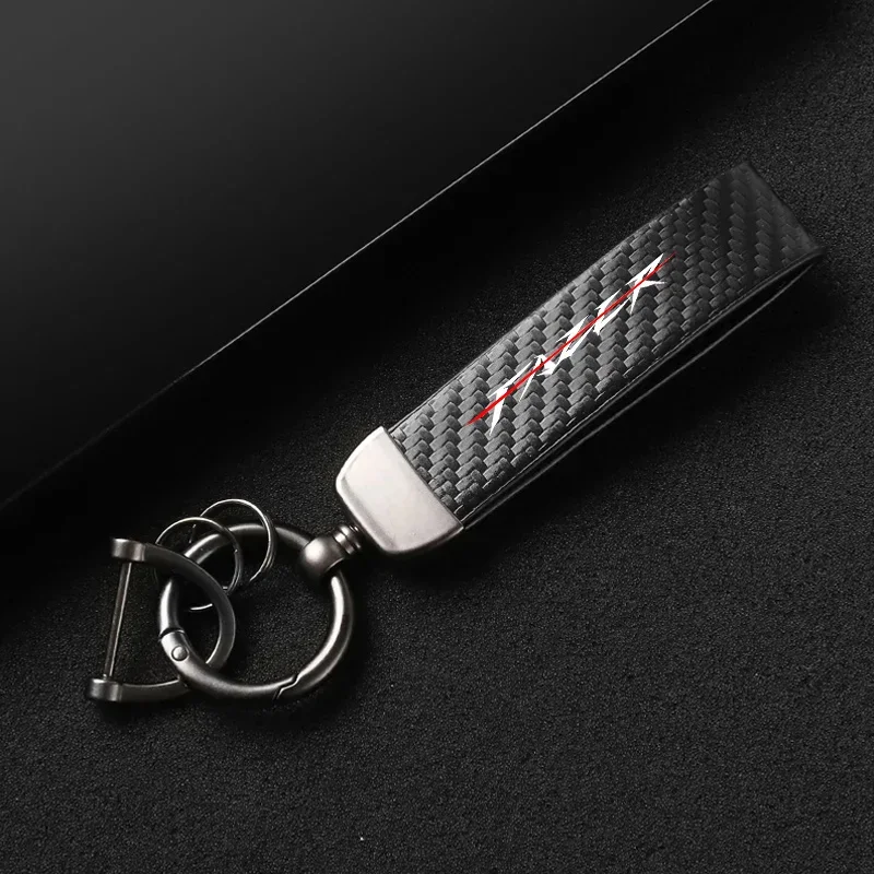 1PCS Leather Carbon Fiber Motorcycle Key Chains KeyChain For Yamaha Fazer 250 8 FZ6 FZ8 FZ1 FZS600 Accessories Custom LOGO