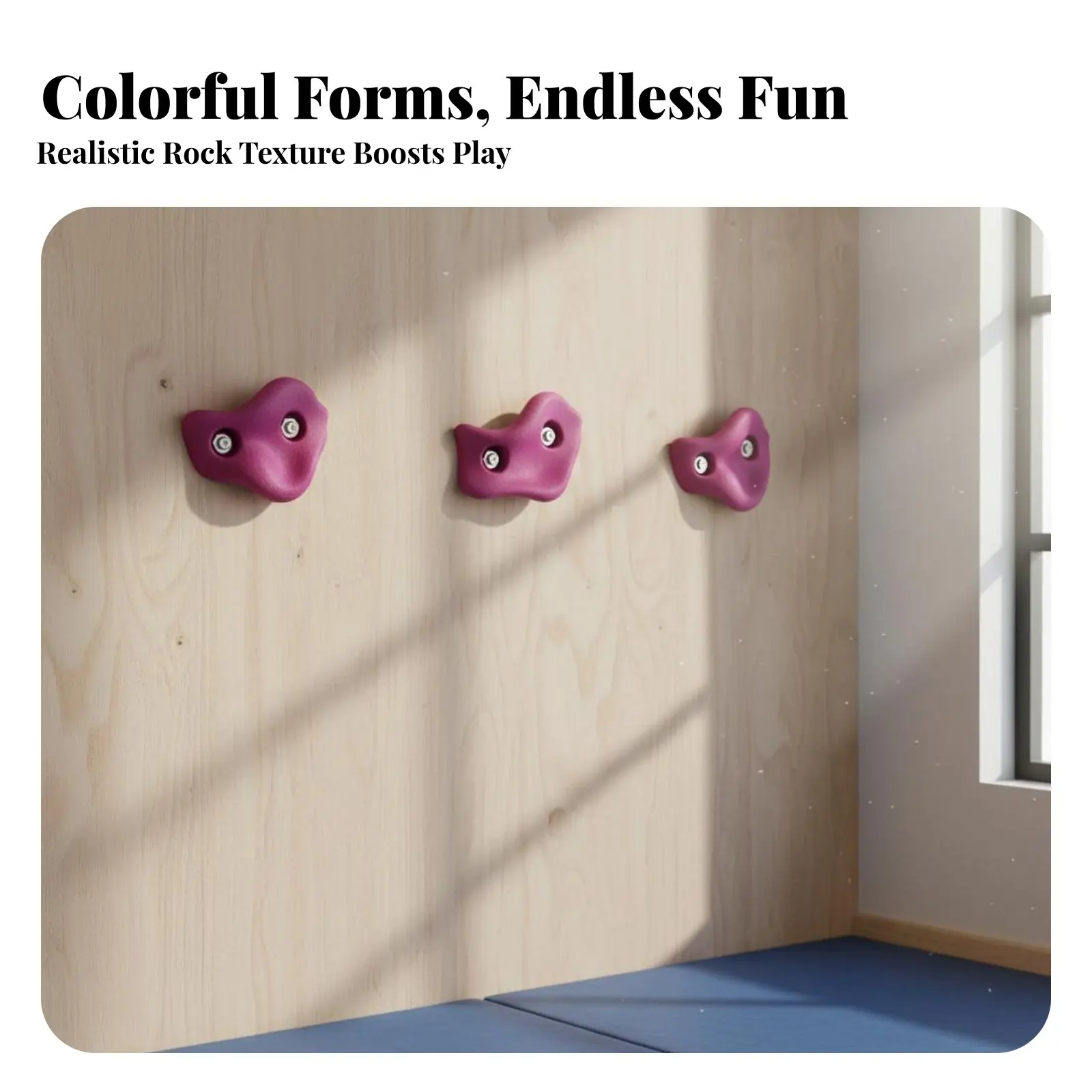 

Пластиковый искусственный камень для скалолазания с двумя отверстиями, текстурированные зацепы, устойчивые к погодным условиям, для родителей, для использования в помещении, для приключенческих залов