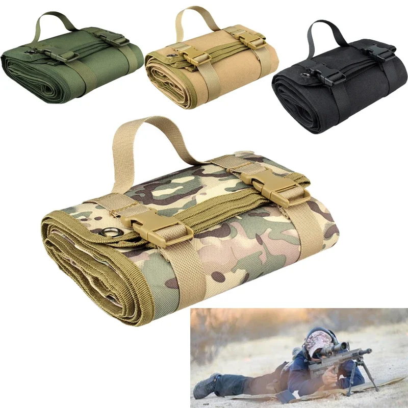 Tactical Multicam Camo Roll-Up Shooting Mat Non-padded Shoot Gun Accessories Hunting Gun Rifle Cleaning Mat for Shooting Camping