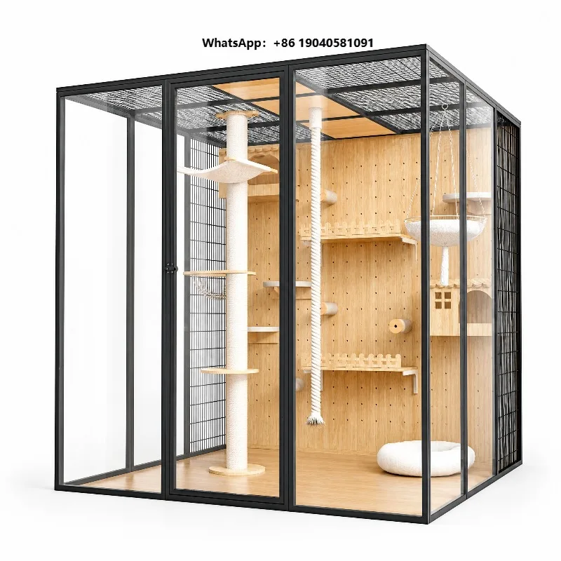 Outdoor & Indoor Bird Parrot Breeding Cage Sturdy Aluminum Profile Frame and Anti-corrosion Carbon Steel Welded Wire Mesh