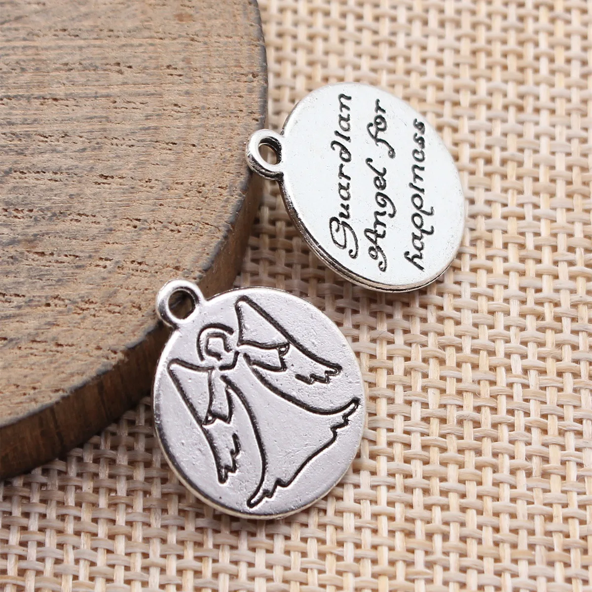 10pcs 20x18mm Antique Silver Color Guardian Angel Charms Handmade Jewelry Making Accessories