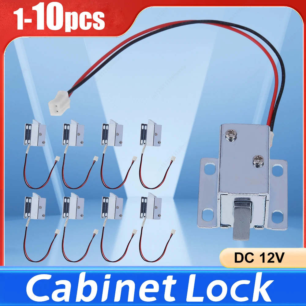 

Электрический замок постоянного тока 12 В, антивибрационный универсальный электрический электромагнитный замок, низкое энергопотребление для стеллажа для хранения почтового ящика