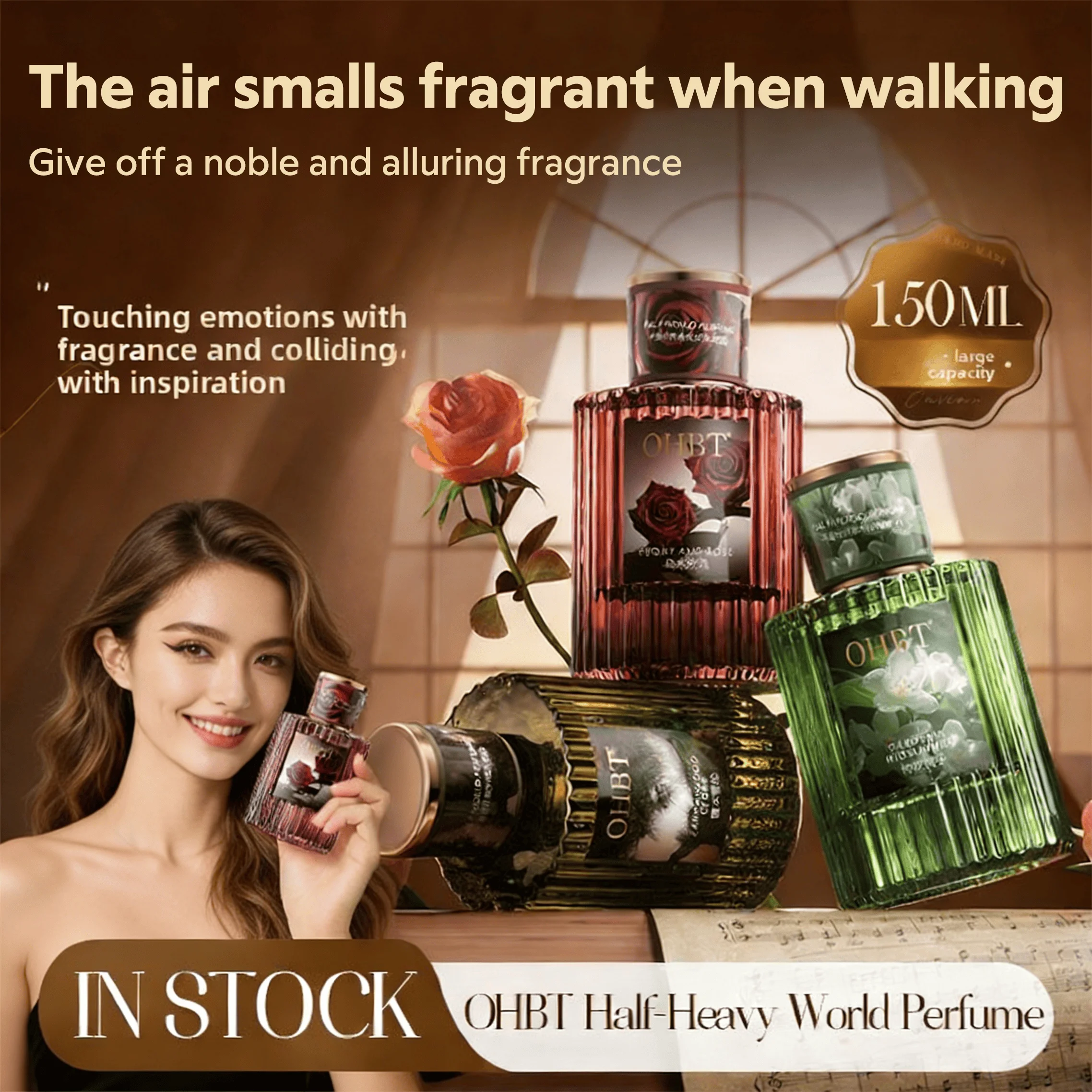 

Духи OHBT сохраняют аромат в течение 72 часов. Премиальный аромат из коллекции "Нетрописанная земля" - нежный запах розы.