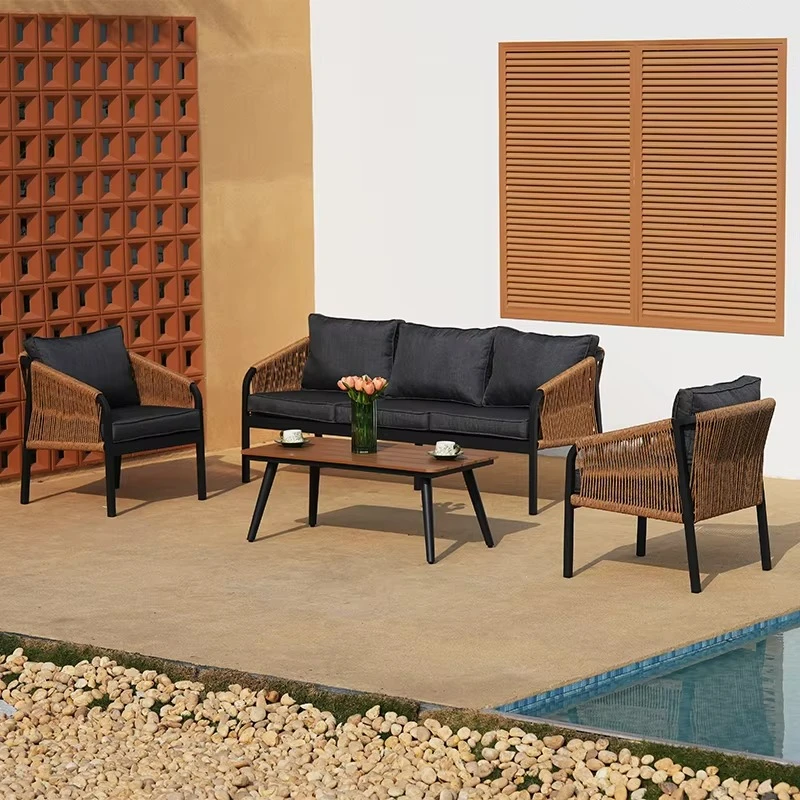 

Алюминиевые мебельные гарнитуры: роскошные садовые диваны и плетеная мебель для улицы