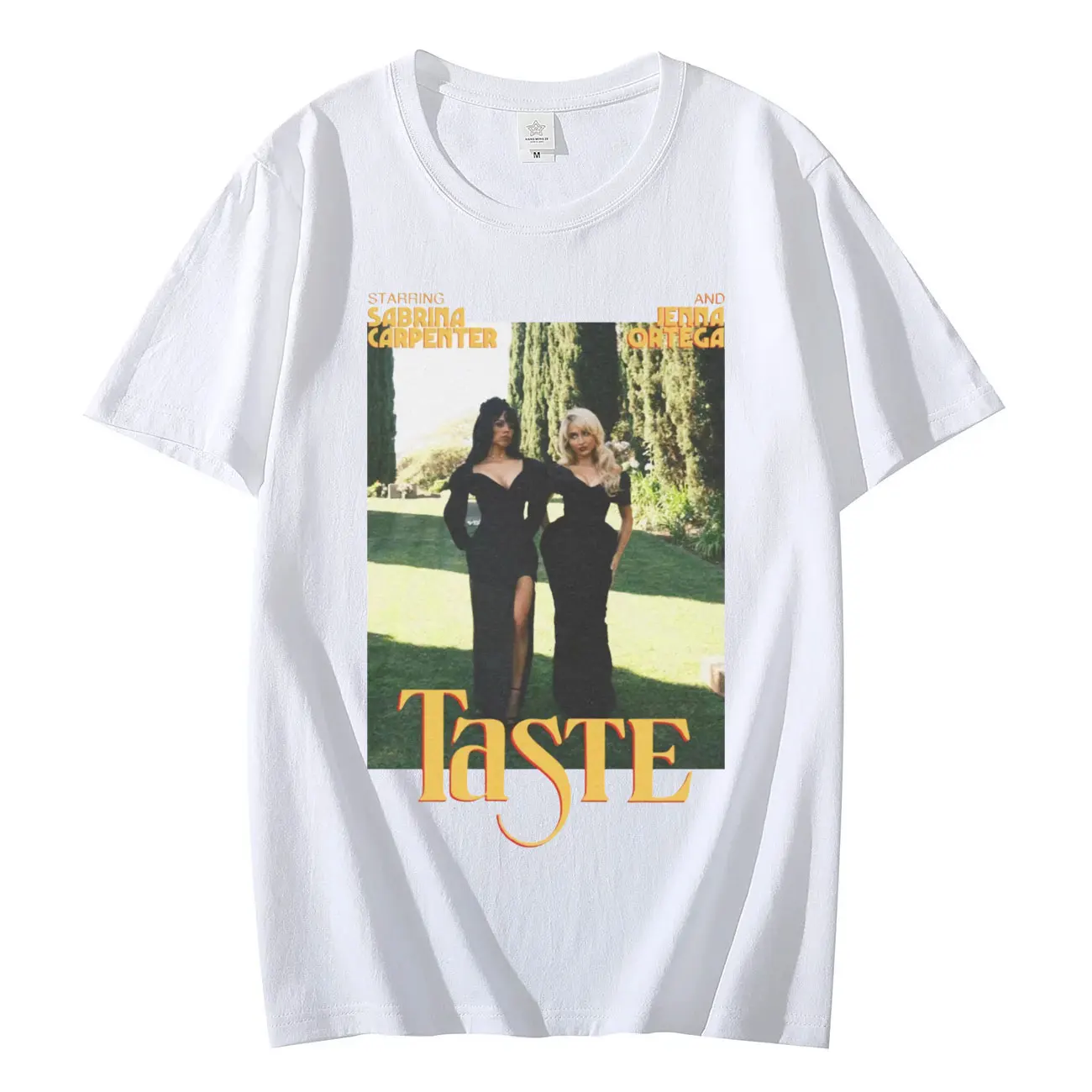 Sabrina Carpenter Taste Ft Jenna Ortega Movie Poster Graphic T Shirts Y2K Fashion Vintage T-shirt Unisex Casual Comfort T-shirts