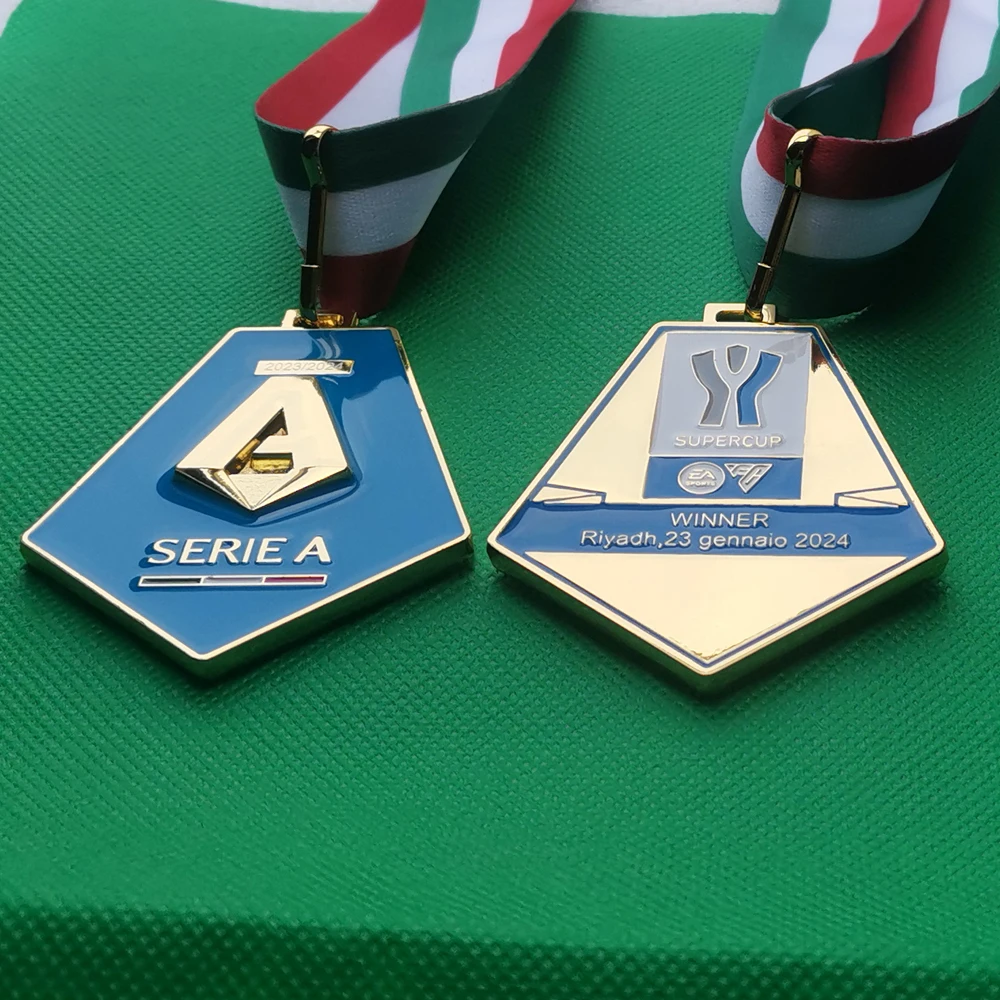 2024 슈퍼 코파 이탈리아나 메달, 축구 챔피언, 금속 메달, 축구 기념품