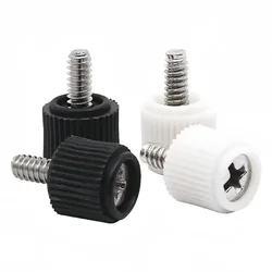 PC Black Screw Handle Screws Cross Recessed Screw Desktop Computer Case Side Panel Screws Plastic Head Screws PC Screws 10pcs