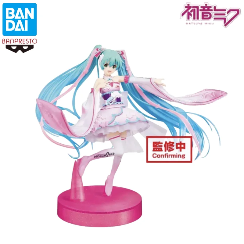

В наличии BANDAI оригинальная фигурка BANPRESTO Хацунэ Мику, модель куклы, новинка, в штучной упаковке, персонажи аниме, гараж