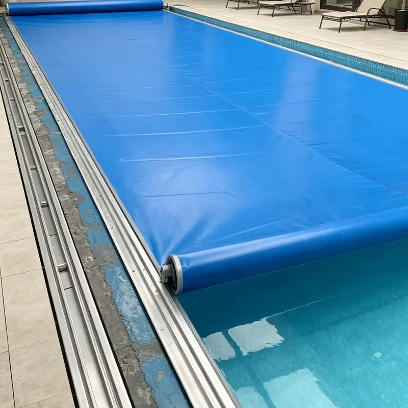 Pvc Automatic Retractable Swimming Pool Cover Reel System Durable Waterproof Cover for Outdoor Pool