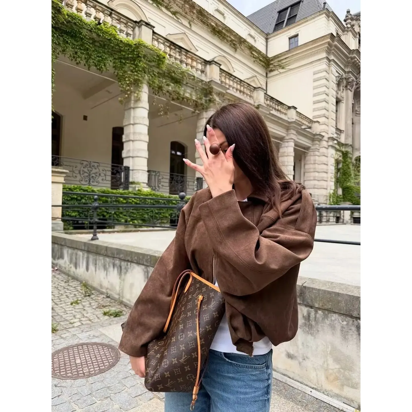 

Осенний пиджак из искусственной замши с воротником, женский, на бретелях, приталенный, утепленный, зимнее пальто, женская мода онлайн