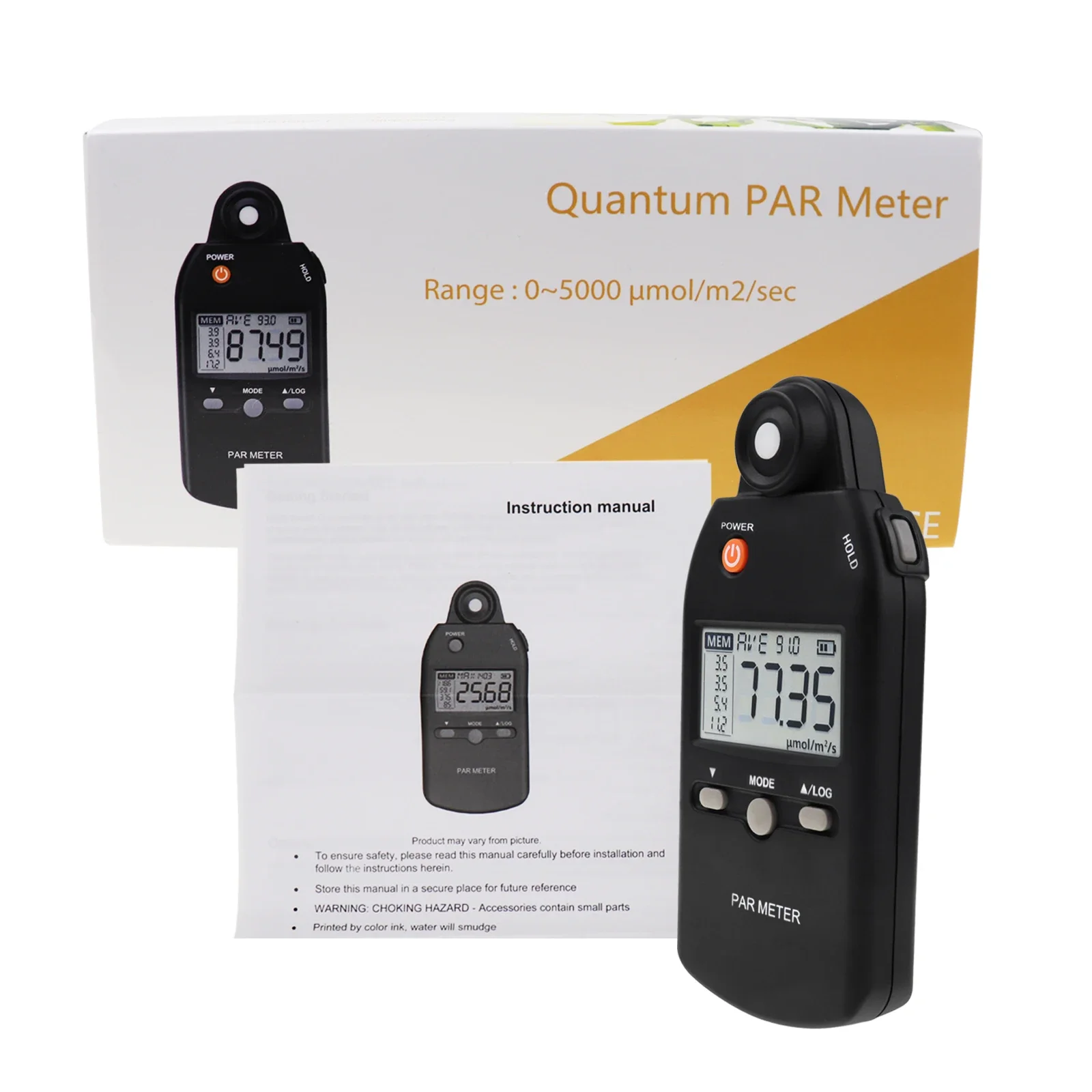 Handheld Light PAR-meter Volledig spectrum PPFD Fotosynthetische activiteitsmeting Analyzer Binnen Buiten Plantengroei