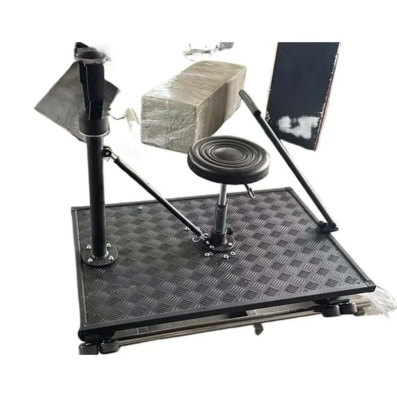Manual Camera Dolly with Chair and Tie Rod for Cinema Video Shooting Smooth Tracking Slider Cart Professional Film Making