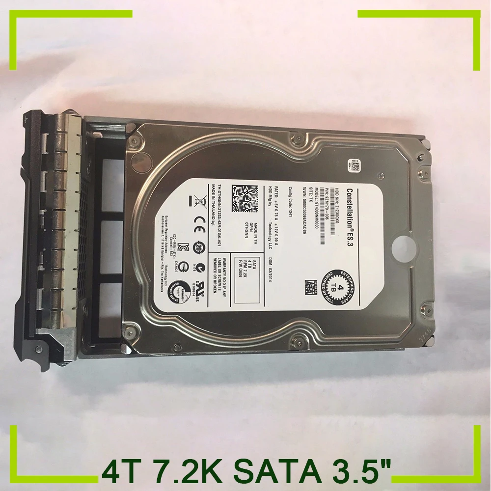 

HDD For Server Hard Disk 0THGNN 4T 7.2K SATA 3.5" 6G Hard Drive For ST4000NM0033