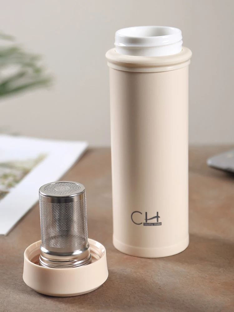 

Double Layer Cerc Insulated Mug Large Capaci Bone China Tea Brewing Beau for Men And Women Car Use CH Brand