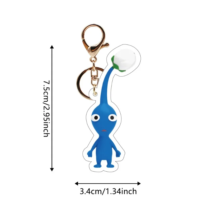 لعبة Pikmin الطرفية الكرتون لطيف الحياة دمية قلادة المفاتيح للنساء الفتيات الصداقة هدية سيارة الديكور المجوهرات المصنوعة يدويا #6