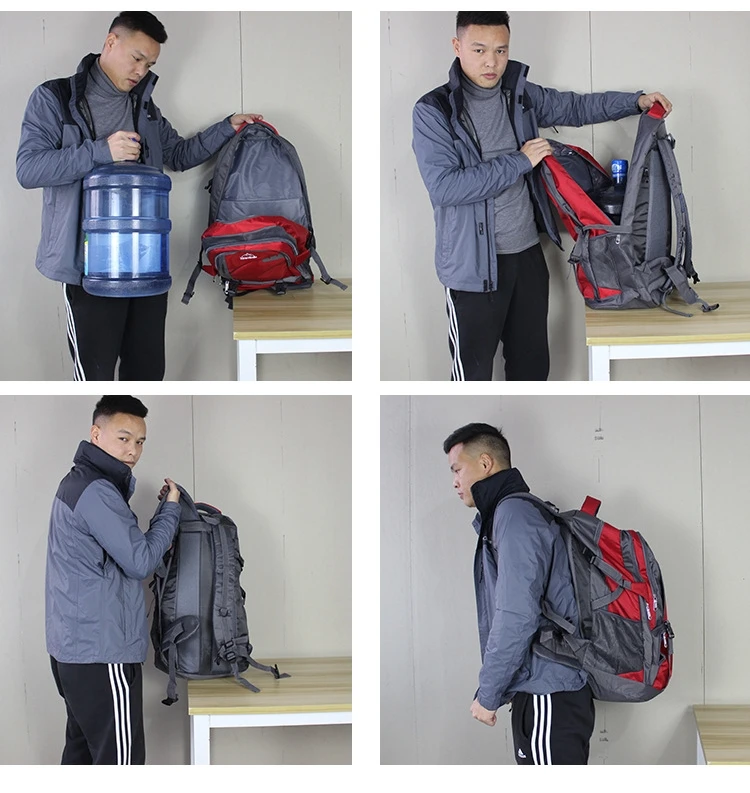 Outdoor 80L Large Capacity Waterproof Camping Hiking Backpack Men Women Trekking Climb Travel Luggage Bag Oxford Cloth Rucksack