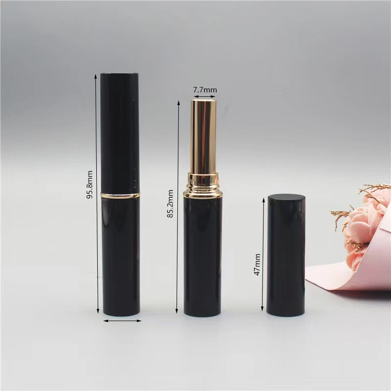10/30/50Pcs 2g Caliber 7.7mm mini portable round lipstick tubes empty lip balm lip gloss tube fine roots gold lip stick tubes