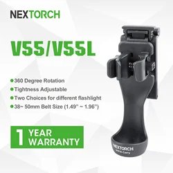 Nextorch V55/ V55L Flashlight Holder,upgraded Innovative Flashlight Carry,360° Rotation,Lightweight，portable，locking function
