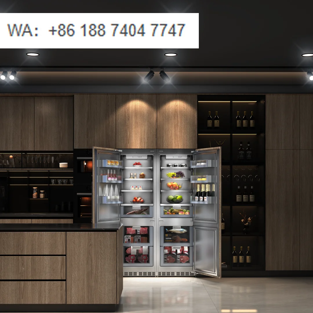 MVP60 Fully Integrated Stainless Steel Frost-Free Energy Efficient Household Hotel Refrigerator Bottom Freezer Variable