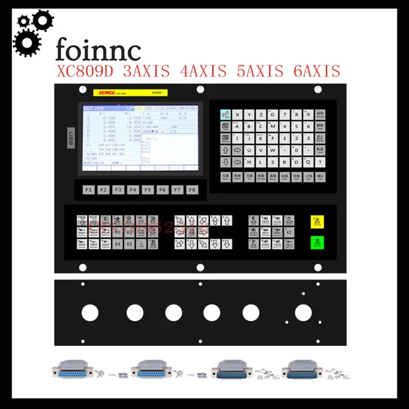 XC809D 3/4/5/6 axis CNC control system USB controller supports FANUC G code offline milling boring tapping drilling feed