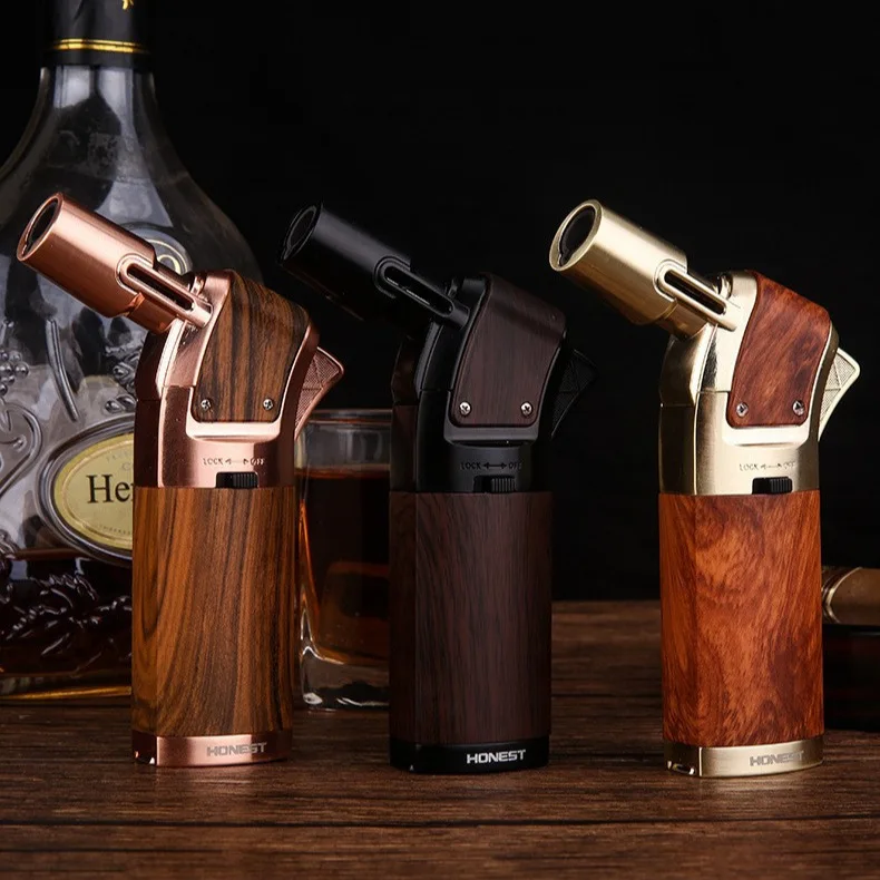 

Персонализированная ветрозащитная зажигалка Baicheng, специальный металлический высокотемпературный пистолет-распылитель для сигар с прямым синим пламенем