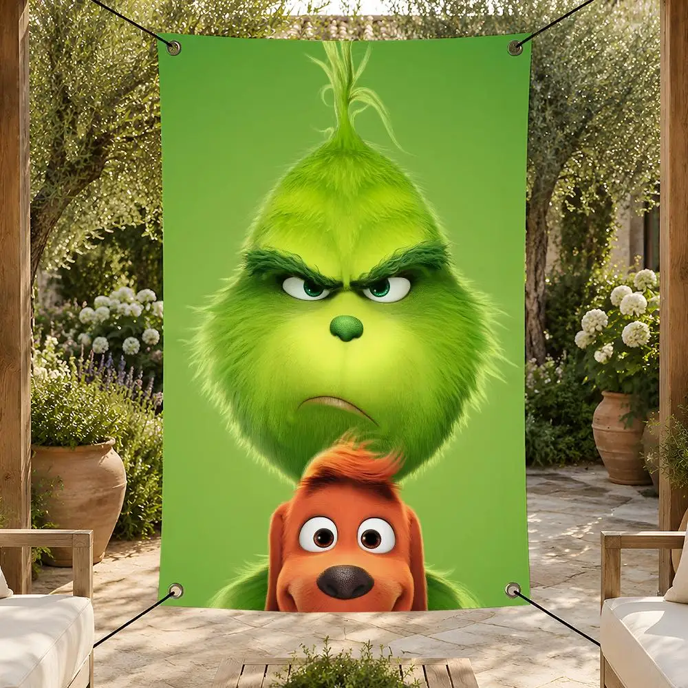 How the Grinch Stole Christmas Flags Supporter Flag Banner for Bedroom Dorm Wall Garden Yard Porch Patio Home Party Decor