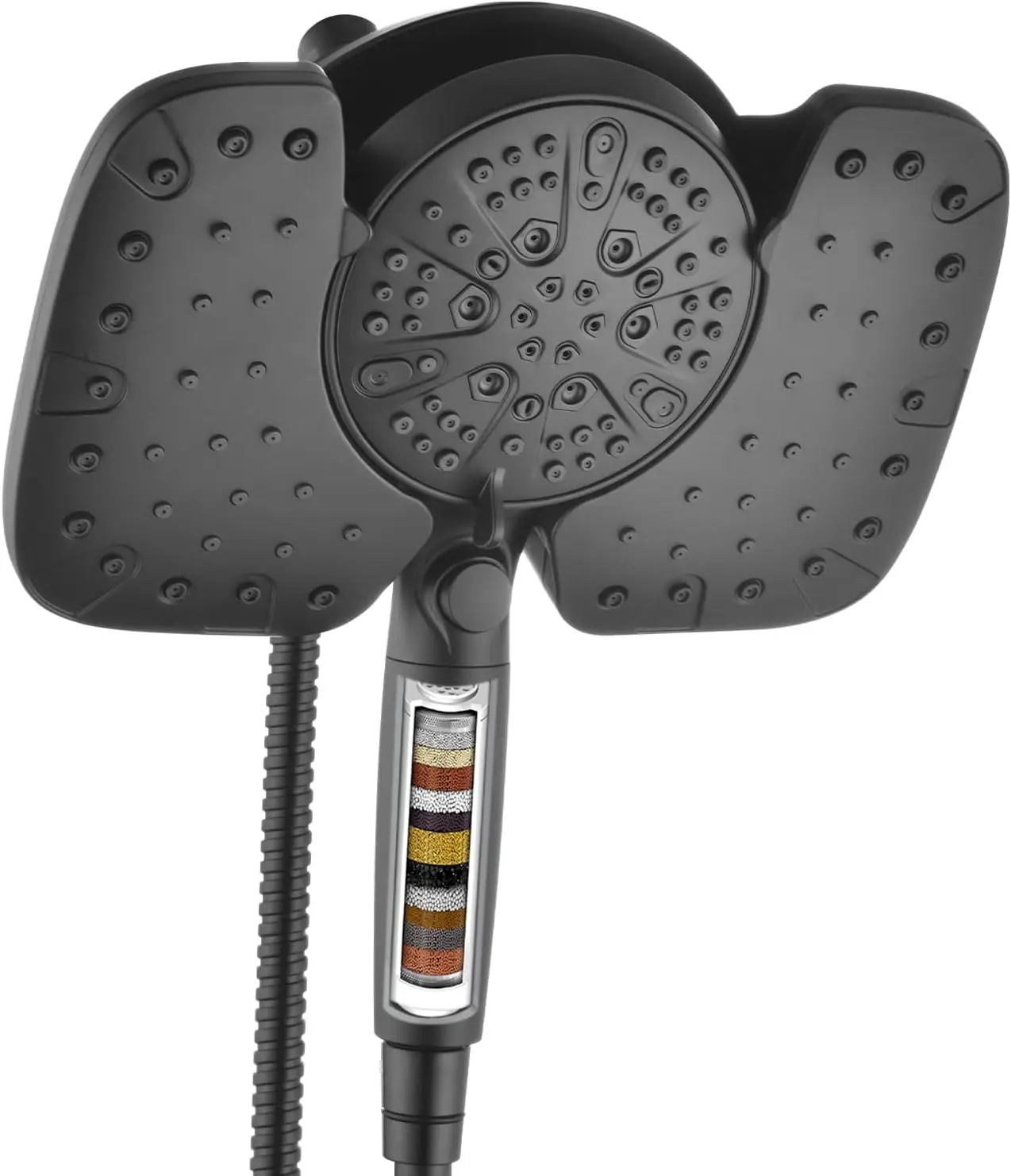 2.5GPM Rainfall Shower Head Combo with Handheld Spray, 9 Settings & Filter
