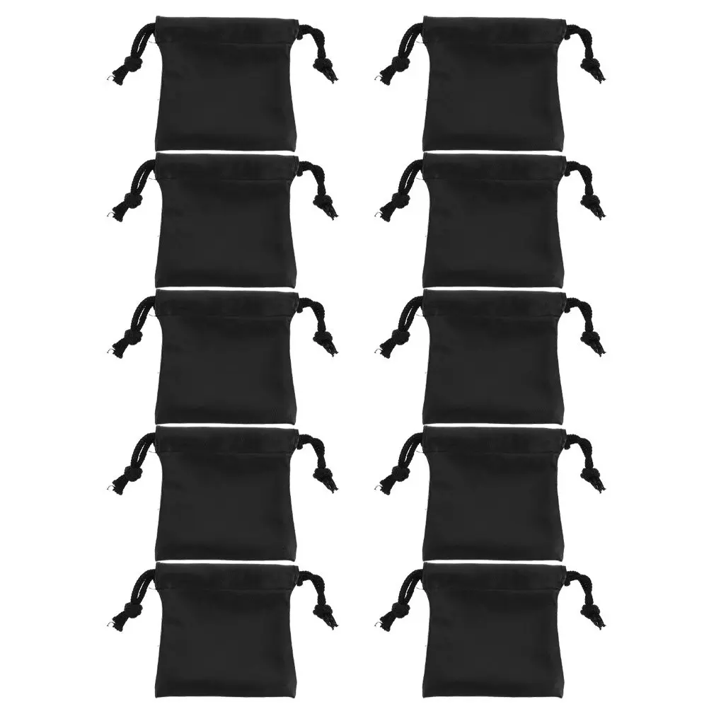 10Pcs Waterproof PU Watch Storage Pouches Jewelry Bags Drawstring Portable Travel Organizer for Watches Earphones Cables