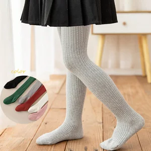 Meia-calça de algodão com bowknot para crianças, calças justas para bebês, colante de malha para crianças, primavera outono e inverno, 0 a 12 anos 8 principais vendas meia calça termica menina - №4