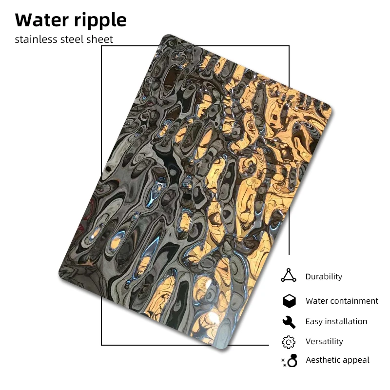 Stamping water ripple stainless steel color water wave stainless steel color steel plate wall ceiling