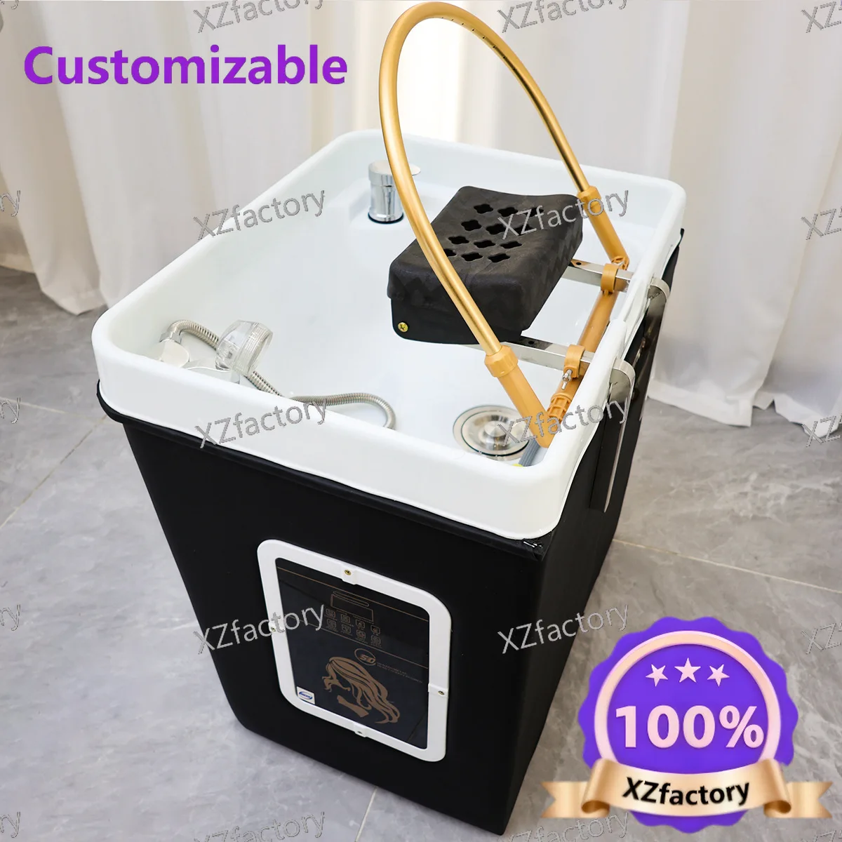 Mobile head treatment bed grafting beauty salon beauty bed using fumigation constant temperature head therapy light therapy wate