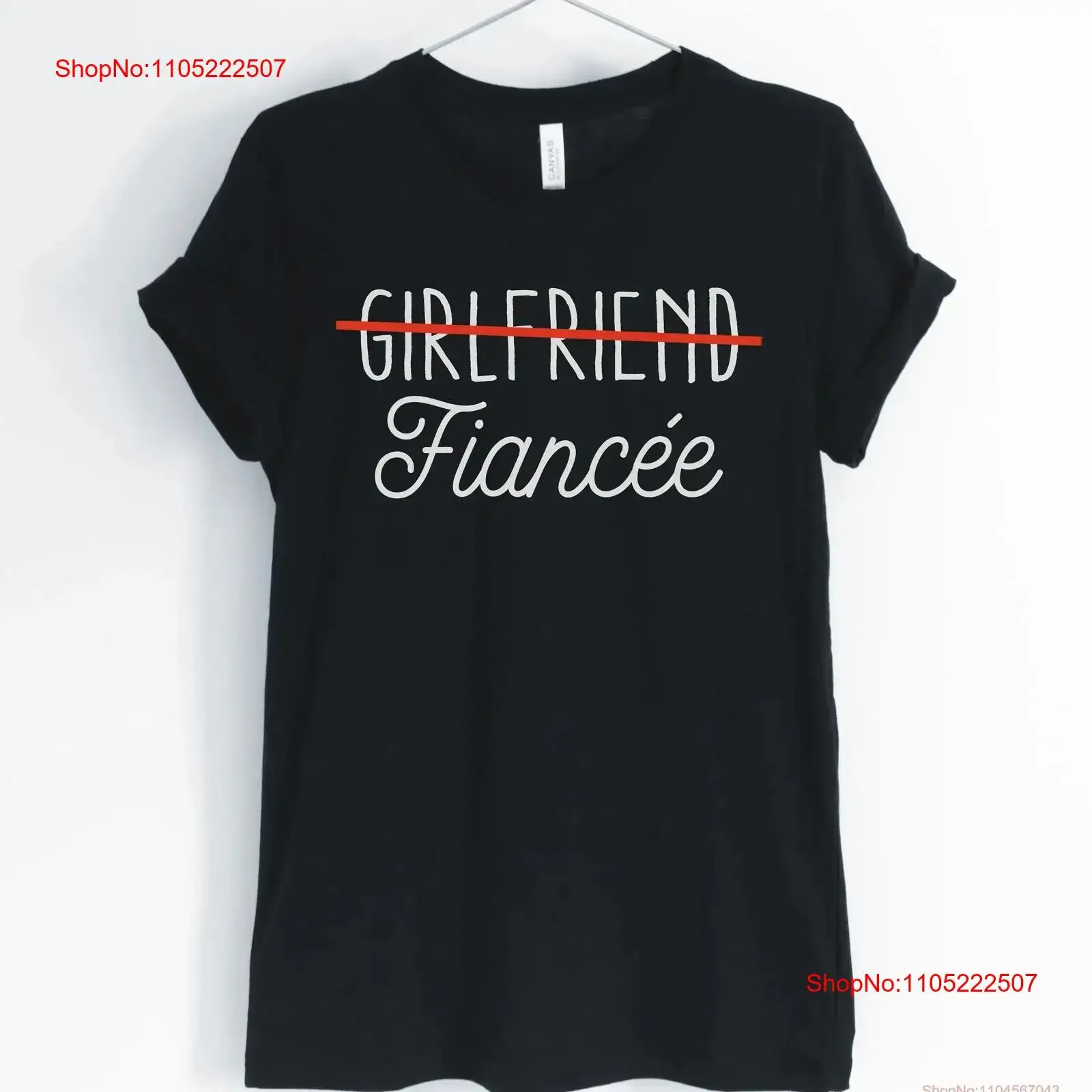 

Girlfriend fiancée engagemenT T Shirt proposal future mrs gift for unisex women's shirts vintage Washed Casual Slightly
