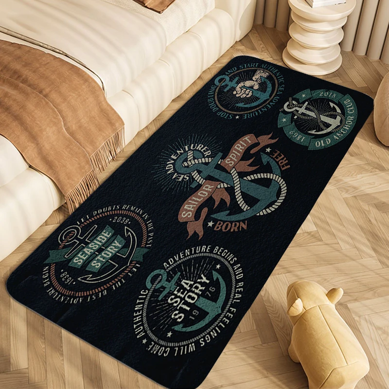 

Bathroom Rug Anchors Veranda Floor Mat Anti Slip Carpet for Bedroom Living Room Funny Doormat Entrance Door Home Decorations