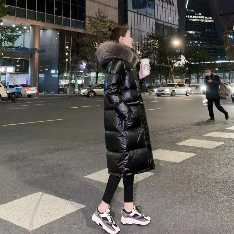 Large l Raccoon Fur Collar Hooded Winter down Jaet Women's Faion Camel down Coat Autumn 2023 Collection