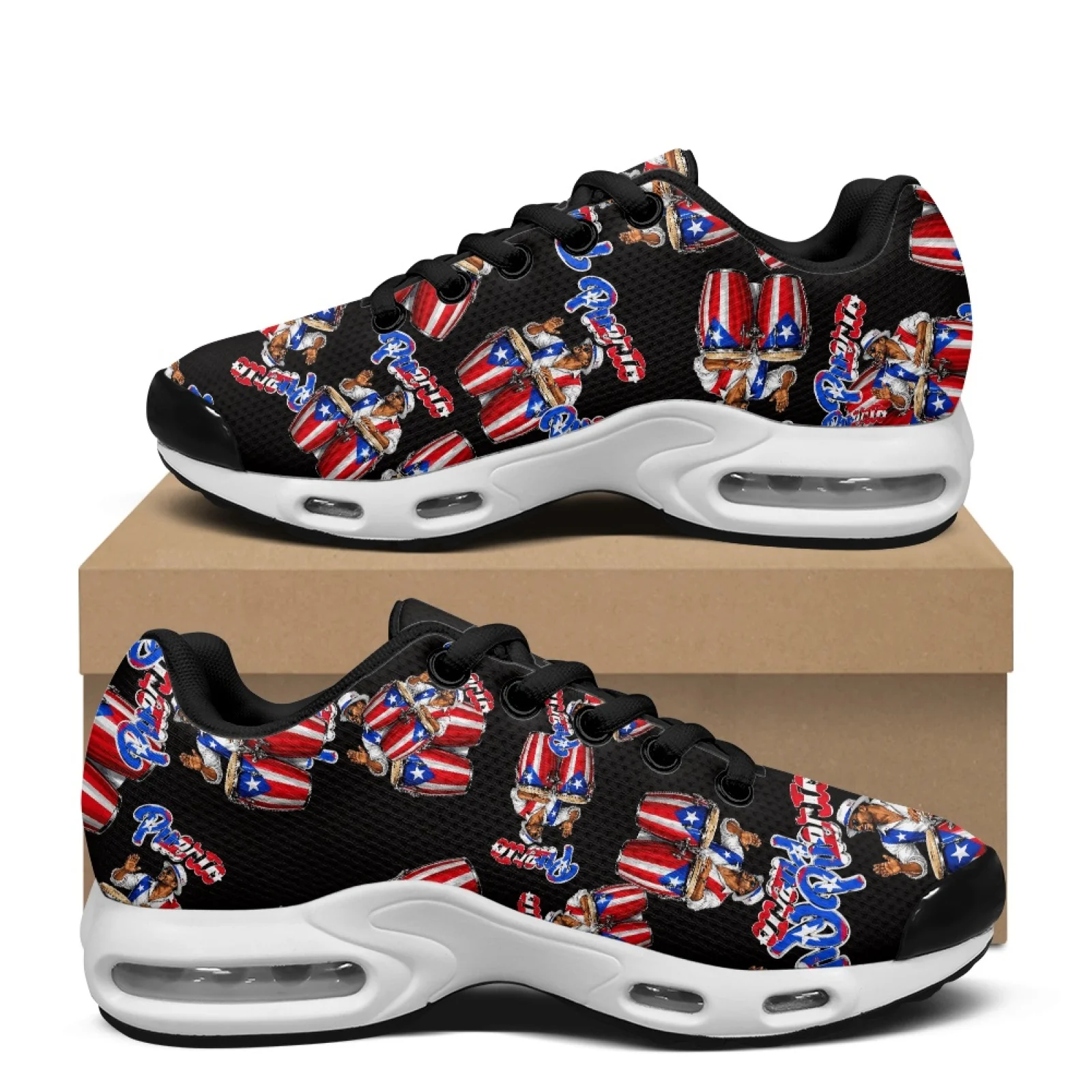 PENSTROLL Puerto Rican Drummer Air Cushion Walking Sneakers, Air Mesh Lightweight Training Shoe for Gym and Daily Running
