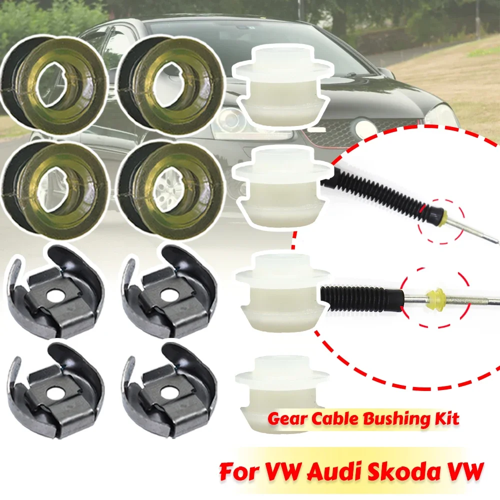 

4X Car Manual Gearbox Shift Cable Linkage Control Bushing Kit Shifter Lever Connect Rod Bush Accessories For AUDI VW SEAT SKODA